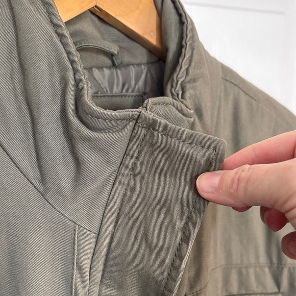 Me Jane L Quilted Olive Green Military Jacket - Picture 12 of 12